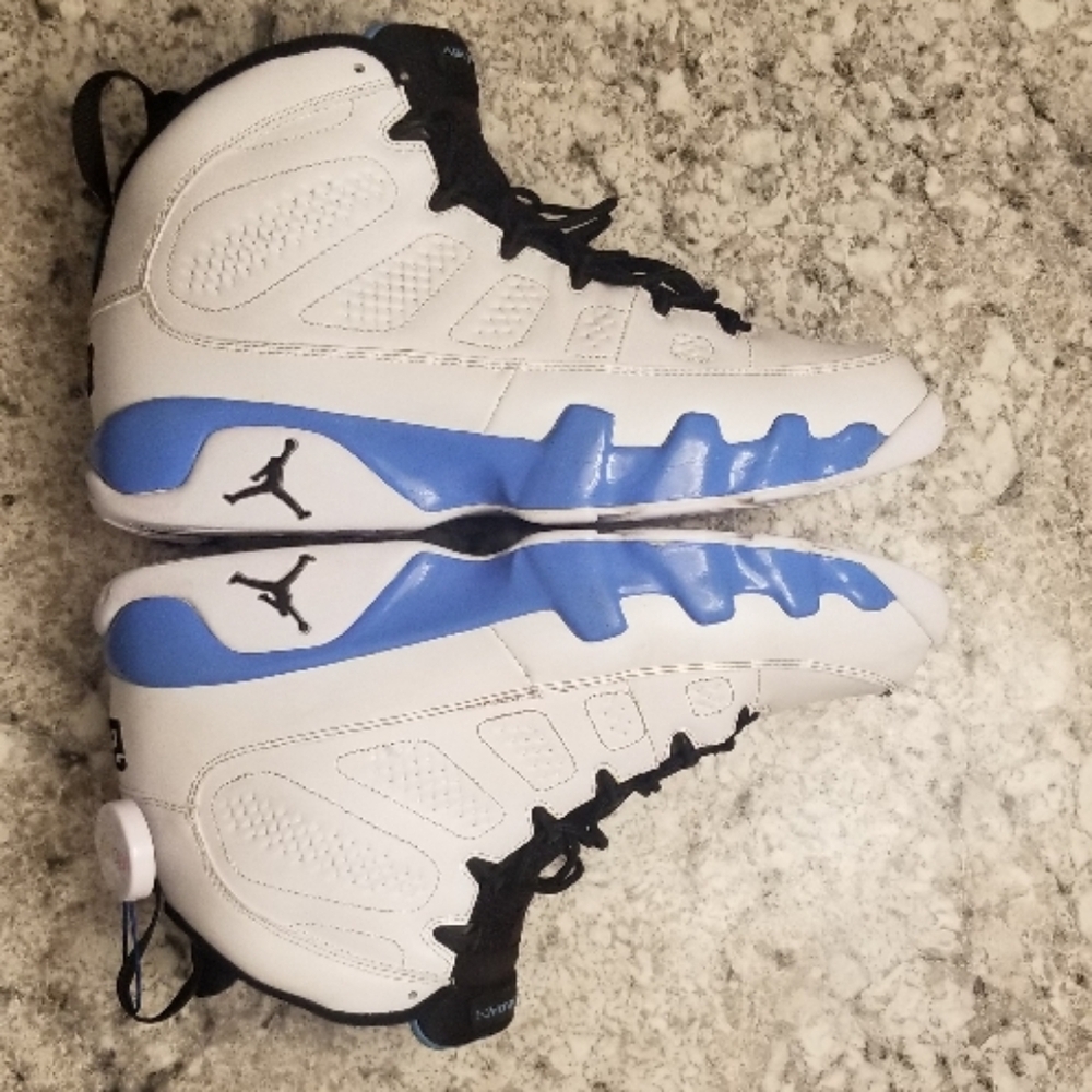 EXCELLENT CONDITION JORDAN 9 UNIVERSITY UNC POWDER BLUE NIKE AIR GUARANTEED